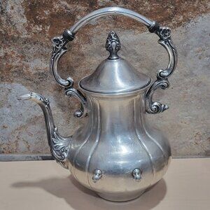 VTG Silver Plated on Metal Classic Tilting Teapot with Handle